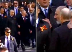 Як злякався путін на параді через гучний звук оркестру і «використав гостей як живий щит»