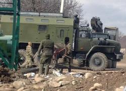 Российские военные зарисовались в селе Хурвалети в зоне грузино-осетинского конфликта